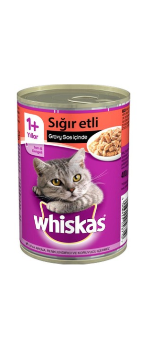 WHİSKAS 400 GR KONSERVE SIĞIR ETLİ